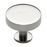 M Marcus Heritage Brass Disc Design Cabinet Knob with Rose 38mm 